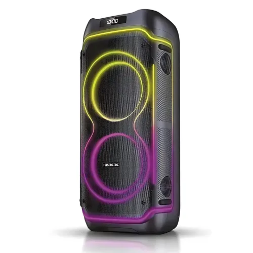 Портативная акустическая колонка ZXX-5540 100Вт, 2x10, Bluetooth, TWS, Караоке, 2 радиомикрофона, FM, LED-подсветка, аккумулятор - фото 2