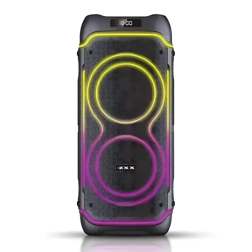 Портативная акустическая колонка ZXX-5530 80Вт, 2x8, Bluetooth, TWS, Караоке, 2 радиомикрофона, FM, LED-подсветка, 7000mAh - фото 2