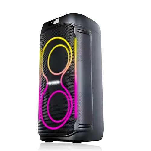 Портативная акустическая колонка ZXX-5509 1200Вт, 2x6.5, Bluetooth, TWS, Караоке, Радиомикрофон, FM, LED-подсветка, 4500mAh - фото 4