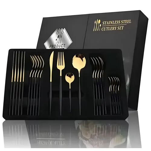 Набір столового приладдя 24 предмети Knife and Fork на 6 персон із неіржавкої сталі - фото 9
