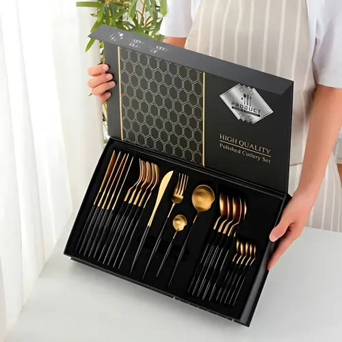 Набір столового приладдя 24 предмети Knife and Fork на 6 персон із неіржавкої сталі - фото 8
