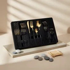 Набір столового приладдя 24 предмети Knife and Fork на 6 персон із неіржавкої сталі
