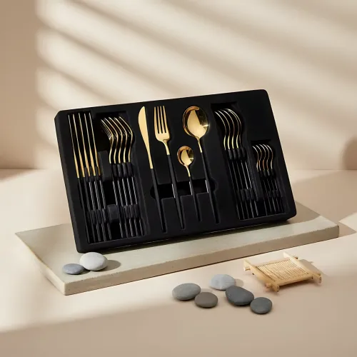 Набір столового приладдя 24 предмети Knife and Fork на 6 персон із неіржавкої сталі