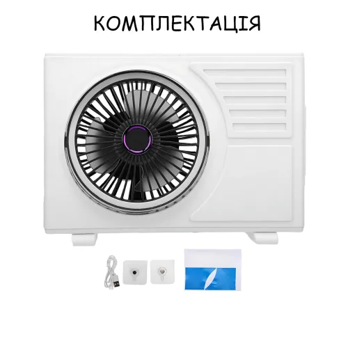 Портативный настольный вентилятор Asixxsix с 5 скоростями, 3D-обдувом и LED-ночником, аккумуляторный USB-вентилятор для дома/офиса - фото 9
