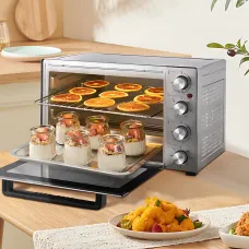 Электрическая печь-духовка Zepline ZP-00368, 45 л, 2200 Вт, духовой шкаф из нержавеющей стали с конвекцией, грилем и подсветкой