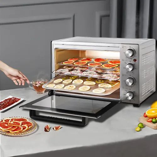 Электрическая печь-духовка Zepline ZP-00368, 45 л, 2200 Вт, духовой шкаф из нержавеющей стали с конвекцией, грилем и подсветкой - фото 7