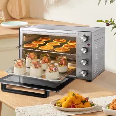 Электрическая печь-духовка Zepline ZP-00368, 45 л, 2200 Вт, духовой шкаф из нержавеющей стали с конвекцией, грилем и подсветкой