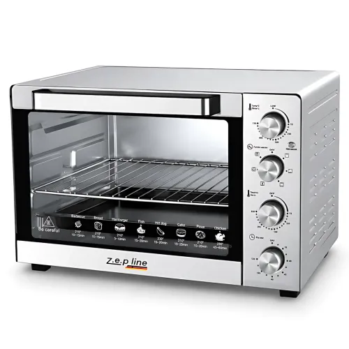 Электрическая духовка Zepline ZP-00369, 60 л, 2200 Вт, с конвекцией, грилем и вертелом, из нержавеющей стали - фото 2
