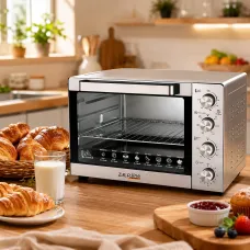 Электрическая духовка Zepline ZP-00369, 60 л, 2200 Вт, с конвекцией, грилем и вертелом, из нержавеющей стали
