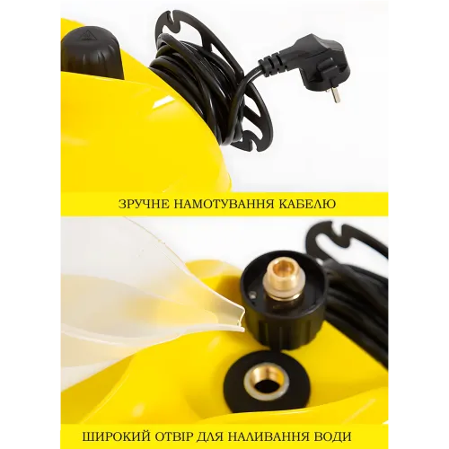 Мощный бытовой пароочиститель Zepline ZP-7783 (4000 Вт, 4 бар, 1.6 л) универсальный паровой очиститель с насадками Белый - фото 5