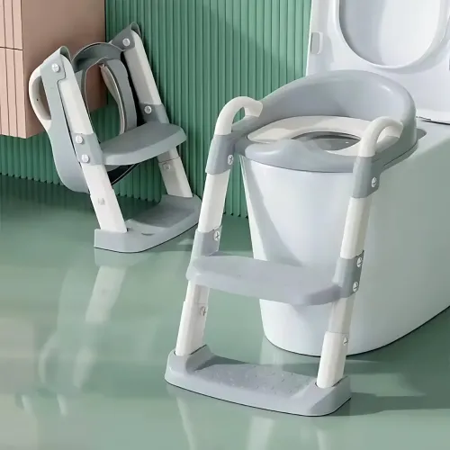 Детское сиденье на унитаз с лестницей и ручками Bestbaby BC-108,с кладная накладка-приставка на унитаз с регулировкой высоты - фото 8