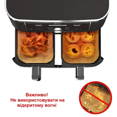 Пергаментные силиконизированные формы 23 см для аэрогриля, мультипечи и духовки (100 шт.), одноразовая бумага для выпечки и жарки - фото 4