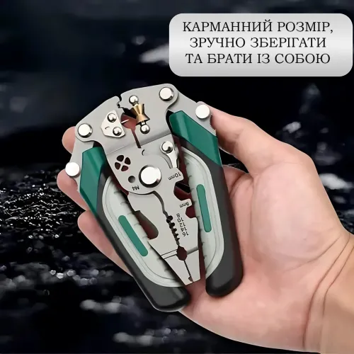 Многофункциональный складной стриппер 3 в 1 Plato, плоскогубцы электрика, кримпер для обжима клемм и зачистки проводов, 205 мм - фото 6