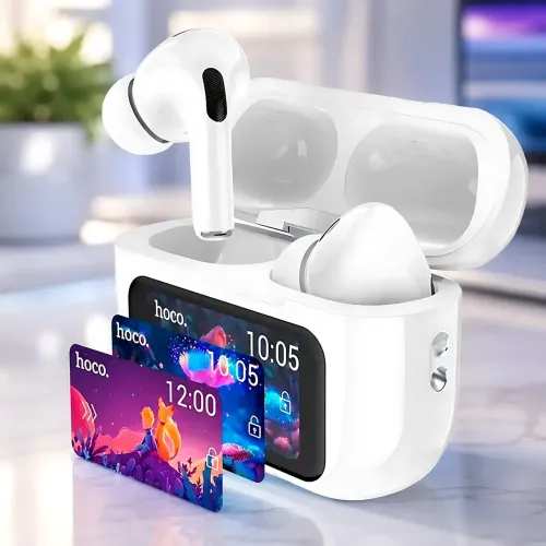 Беспроводные Bluetooth наушники TWS Hoco EW72 Lite Soar с сенсорным дисплеем на кейсе (для iOS / Android / Samsung / iPhone) - фото 8