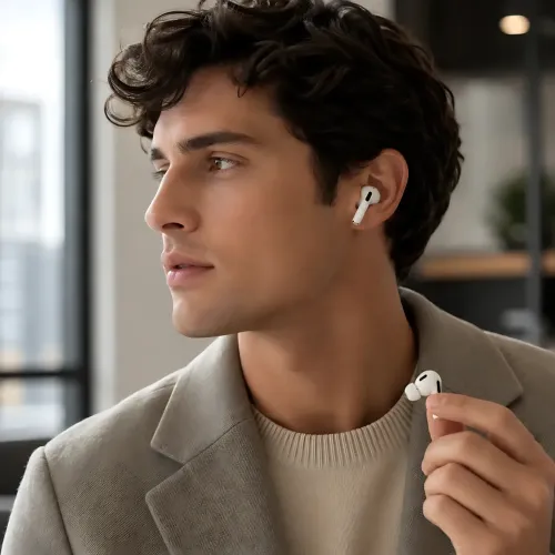 Беспроводные Bluetooth наушники TWS Hoco EW72 Lite Soar с сенсорным дисплеем на кейсе (для iOS / Android / Samsung / iPhone) - фото 10