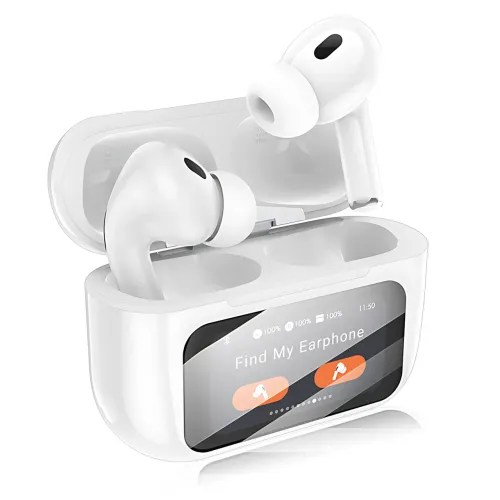 Беспроводные Bluetooth наушники TWS Hoco EW72 Lite Soar с сенсорным дисплеем на кейсе (для iOS / Android / Samsung / iPhone)