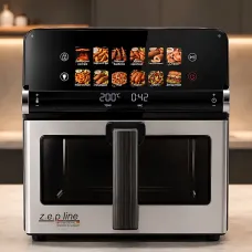 Аэрофритюрница-мультипечь Zepline ZP-00376 Max Pro-3 13 л (чаша 9 л) 4200 Вт на 12 программ с двумя ТЭНами, аэрогриль безмасляный