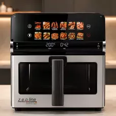 Аэрофритюрница-мультипечь Zepline ZP-00376 Max Pro-3 13 л (чаша 9 л) 4200 Вт на 12 программ с двумя ТЭНами, аэрогриль безмасляный