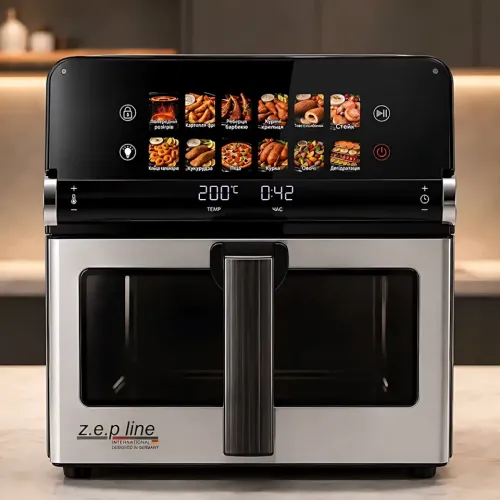 Аерофритюрниця-мультипіч Zepline ZP-00376 Max Pro-3 13 л (чаша 9 л) 4200 Вт на 12 програм із двома ТЕНами, аерогриль безоливний