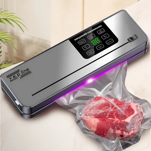 Вакуумний пакувальник для продуктів Zepline ZP-00356 (ZP-356) 200 Вт із сенсорним дисплеєм і LED-підсвіткою, вакууматор побутовий - фото 6