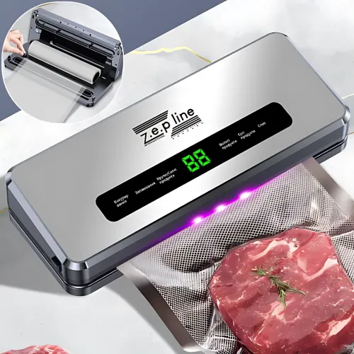 Вакуумний пакувальник для продуктів Zepline ZP-00356 (ZP-356) 200 Вт із сенсорним дисплеєм і LED-підсвіткою, вакууматор побутовий - фото 8