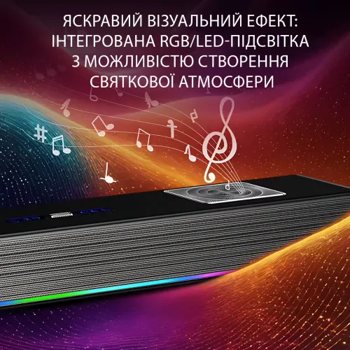 Беспроводной саундбар для телевизора с LED-подсветкой, 2 микрофонами SOGOVGZ G-69, 70 Вт, Bluetooth 5.0, HDMI, караоке-система 2.1 - фото 4