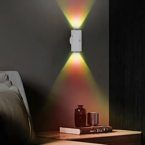 Умный настенный LED светильник-ночник с датчиком движения, RGB, пульт ДУ NS-01, 1500 мАч, Type-C, на магнитном крепеже - фото 5