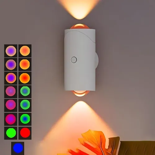 Умный настенный LED светильник-ночник с датчиком движения, RGB, пульт ДУ NS-01, 1500 мАч, Type-C, на магнитном крепеже - фото 9