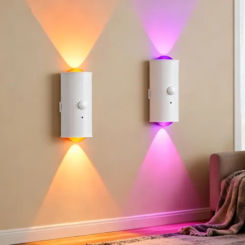 Умный настенный LED светильник-ночник с датчиком движения, RGB, пульт ДУ NS-01, 1500 мАч, Type-C, на магнитном крепеже - фото 4