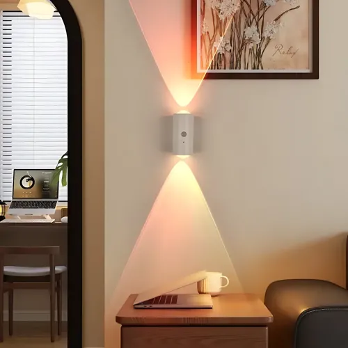 Умный настенный LED светильник-ночник с датчиком движения, RGB, пульт ДУ NS-01, 1500 мАч, Type-C, на магнитном крепеже - фото 6