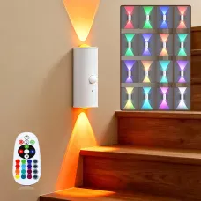 Умный настенный LED светильник-ночник с датчиком движения, RGB, пульт ДУ NS-01, 1500 мАч, Type-C, на магнитном крепеже