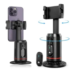 Смарт-штатив трипод Q02 с AI автоотслеживанием лица 360°, LED подсветкой и пультом для блогеров и стримов