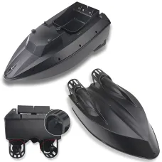 Прикормочный кораблик для рыбалки на радиоуправлении REB-0204 с LED-фарой, однобункерный катер для завоза прикормки до 1.5 кг
