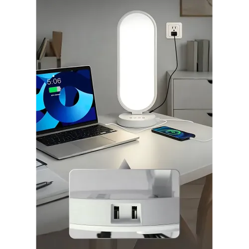 Студийная настольная RGB LED лампа для селфи и блогов K-52-RGB, с пультом ДУ и 2 USB-портами для зарядки, светодиодный светильник - фото 7