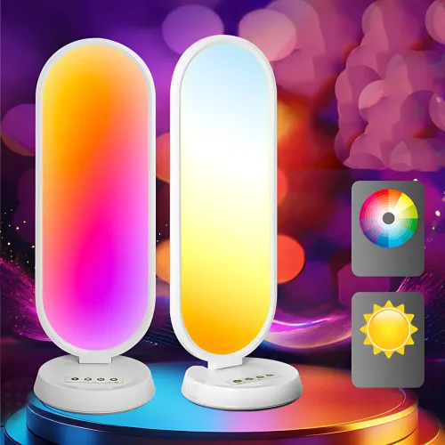 Студийная настольная RGB LED лампа для селфи и блогов K-52-RGB, с пультом ДУ и 2 USB-портами для зарядки, светодиодный светильник - фото 3