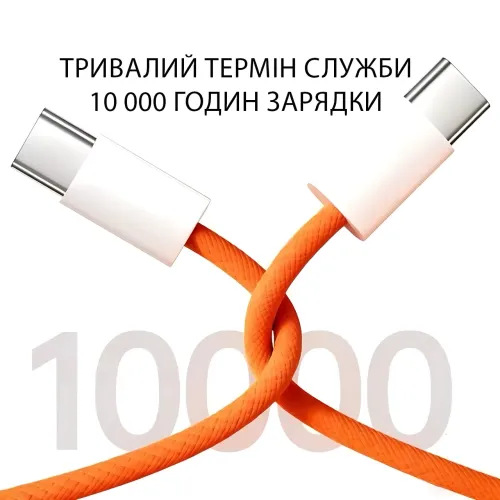 Кабель Foxconn Type-C - Type-C 60W (1м) в тканевой нейлоновой оплетке для быстрой зарядки iPhone 15/16/17 Pro Max, iPad, MacBook - фото 7