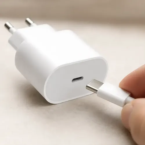 Мережевий комплект швидкого заряджання 35W: адаптер живлення USB-C + кабель Type-C to Type-C (1 м) EU Plug, білий (26X-199) - фото 4