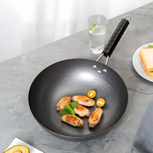 Сковорода Benson Wok 24 см 26X-282 з антипригарним покриттям і ручкою, для всіх різновидів плит і індукції - фото 2