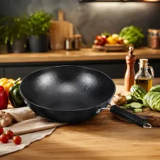 Сковорода Wok 26 см Benson (26X-283) глибока алюмінієва з антипригарним покриттям і знімною ручкою, для всіх плит, індукції