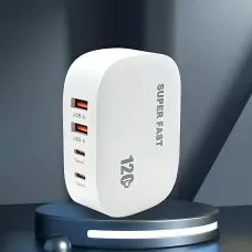 Сетевое зарядное устройство 120W 4 в 1 (2×USB-A + 2×USB-C) 26X-206, быстрая зарядка Quick Charge / PD для смартфона, планшета