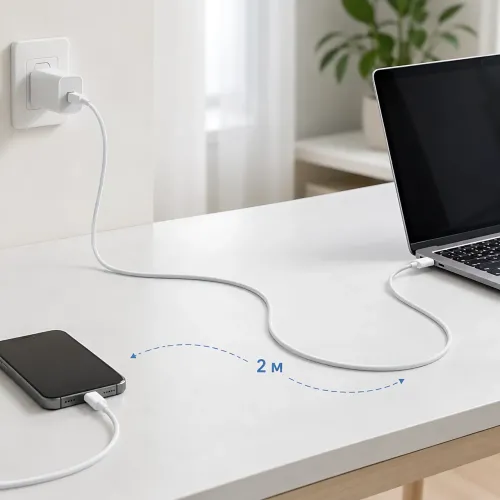 Кабель USB-C — USB-C 60 W (2 метри) 26X205, дріт для швидкого заряджання Power Delivery (PD) смартфона, планшета, ноутбука - фото 8