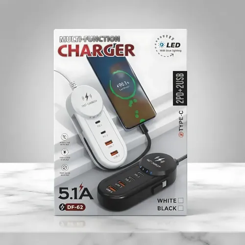 Зарядное сетевое устройство 26X-201 с беспроводной зарядкой 25W (2 USB + 2 Type-C) 5.1A - фото 10