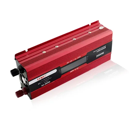Преобразователь напряжения инвертор UKC KC-2000D 12V-220V 2000W с LCD дисплеем и USB, 80А, 12-220В с крокодилами - фото 6