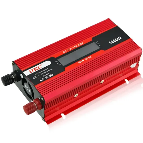 Преобразователь напряжения инвертор UKC KC-1000D 12V-220V 1000W с LCD дисплеем и USB, с крокодилами - фото 7