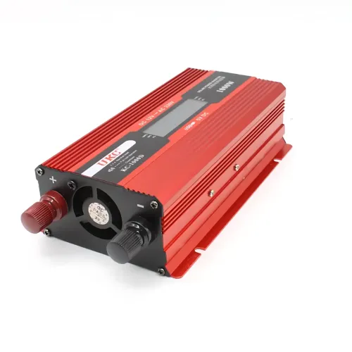Преобразователь напряжения инвертор UKC KC-1000D 12V-220V 1000W с LCD дисплеем и USB, с крокодилами - фото 3
