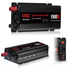 Перетворювач напруги інвертор 12V-220V 1500W з USB і 2 кулерами охолодження, чистий синус