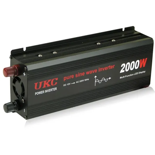 Перетворювач напруги інвертор 12V-220V 2000 W з USB і 2 кулерами охолодження, 80А, чистий синус - фото 2