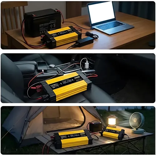 Автомобільний інвертор KSM 500 W 12 V-220 V з LCD-дисплеєм і 2 USB-портами, перетворювач напруги 12-220 В - фото 10