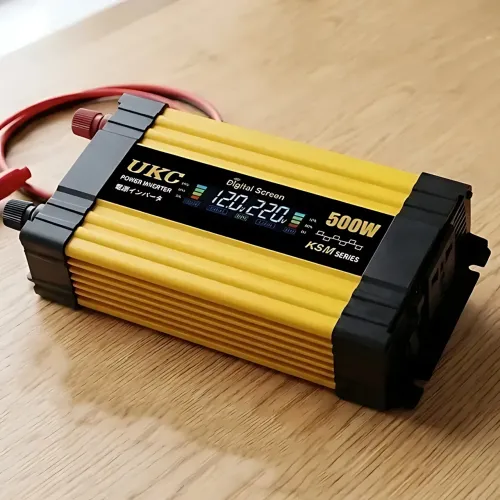 Автомобильный инвертор KSM 500W 12V-220V с LCD-дисплеем и 2 USB портами, преобразователь напряжения 12-220В - фото 2