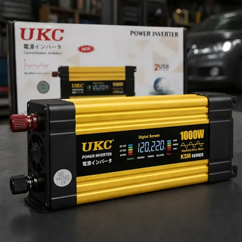 Автомобильный инвертор напряжения 1000 Вт KSM (12V в 220V) с LCD-дисплеем и 2 USB-портами, преобразователь автоинвертор - фото 10